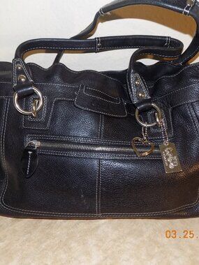 Coach Black Leather Penelope Satchel